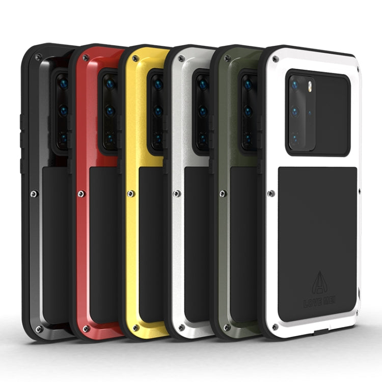 For Huawei P40 Pro LOVE MEI Metal Shockproof Waterproof Dustproof Protective Case(Yellow) - Huawei Cases by LOVE MEI | Online Shopping UK | buy2fix