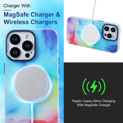 For iPhone 14 Plus MagSafe Magnetic Ink Phone Case(Blue) - iPhone 14 Plus Cases by buy2fix | Online Shopping UK | buy2fix