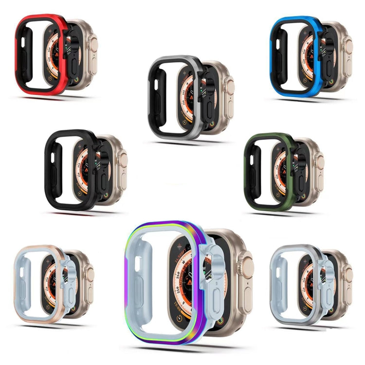 For Apple Watch Ultra 49mm Aluminum Alloy + TPU 2 in 1 Protective Case(Iridescent) - Watch Cases by buy2fix | Online Shopping UK | buy2fix