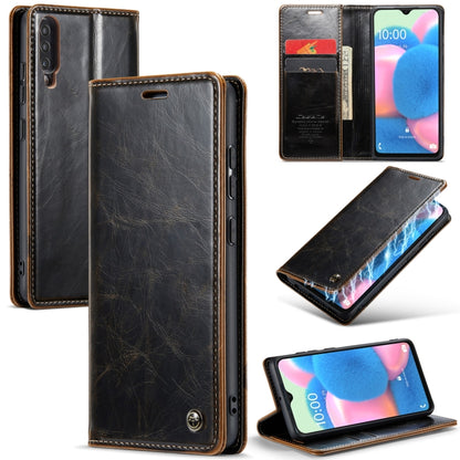 For Samsung Galaxy A30s／A50s／A50 CaseMe 003 Crazy Horse Texture Leather Phone Case(Coffee) - Galaxy Phone Cases by CaseMe | Online Shopping UK | buy2fix