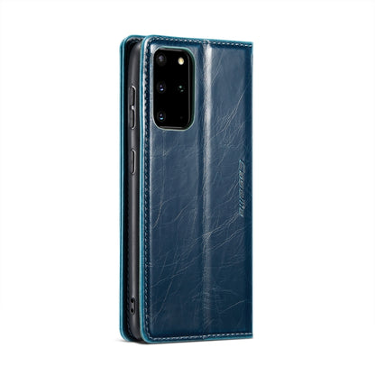 For Samsung Galaxy S20+ CaseMe 003 Crazy Horse Texture Leather Phone Case(Blue) - Galaxy Phone Cases by CaseMe | Online Shopping UK | buy2fix