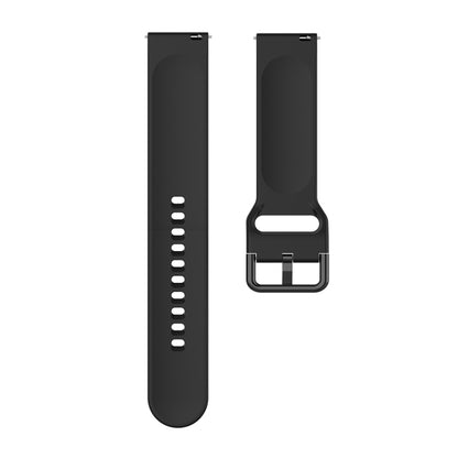 23mm Color Buckle Silicone Wrist Strap Watch Band for Fitbit Versa 2 / Versa / Versa Lite / Blaze, Size: S(Black) - Watch Bands by buy2fix | Online Shopping UK | buy2fix