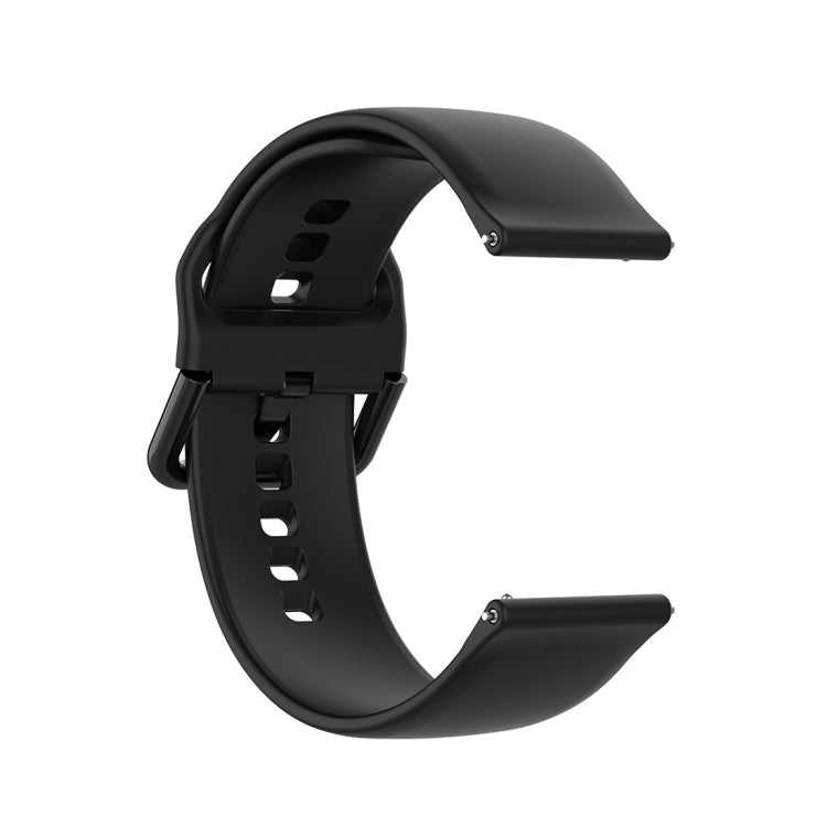 23mm Color Buckle Silicone Wrist Strap Watch Band for Fitbit Versa 2 / Versa / Versa Lite / Blaze, Size: S(Black) - Watch Bands by buy2fix | Online Shopping UK | buy2fix