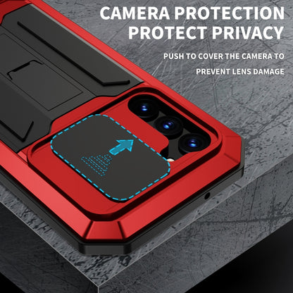 For Samsung Galaxy S23 5G R-JUST Sliding Camera Design Life Waterproof Dustproof Shockproof Phone Case(Red) - Galaxy S23 5G Cases by R-JUST | Online Shopping UK | buy2fix