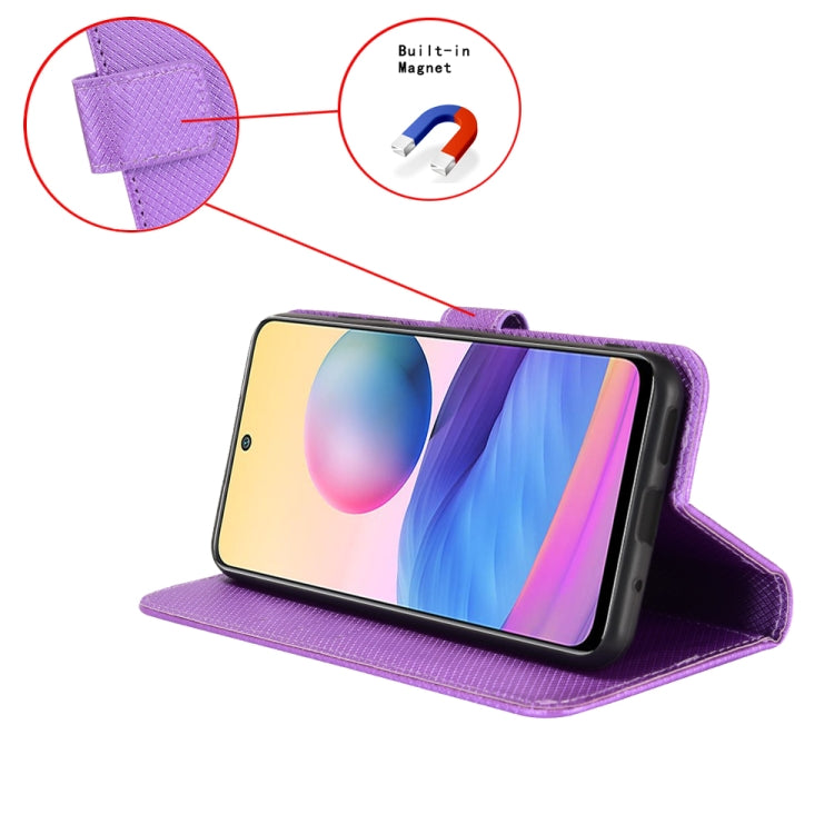 For Blackview BV5200 Diamond Texture Leather Phone Case(Purple) - More Brand by buy2fix | Online Shopping UK | buy2fix