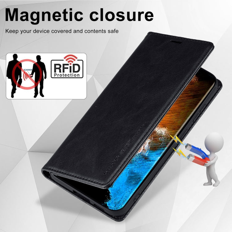 For Samsung Galaxy S23+ 5G LC.IMEEKE RFID Anti-theft Leather Phone Case(Black) - Galaxy S23+ 5G Cases by LC.IMEEKE | Online Shopping UK | buy2fix