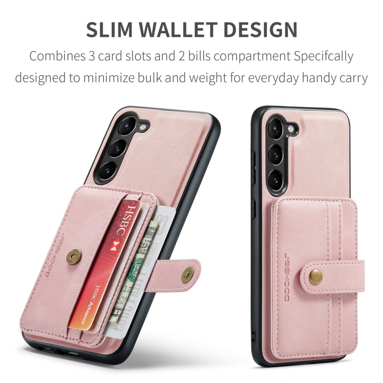 For Samsung Galaxy S23 5G JEEHOOD RFID Anti-Theft Wallet Magnetic Leather Phone Case(Pink) - Galaxy S23 5G Cases by JEEHOOD | Online Shopping UK | buy2fix