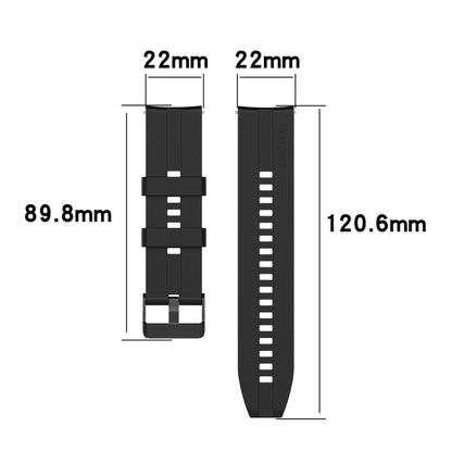 For Huawei Watch 3 Pro New 22mm Silicone Black Buckle Watch Band(White) - Watch Bands by buy2fix | Online Shopping UK | buy2fix