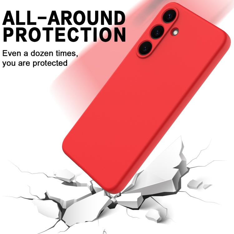 For Samsung Galaxy S25 5G Color Liquid Silicone Phone Case(Red) - Galaxy S25 5G Cases by buy2fix | Online Shopping UK | buy2fix