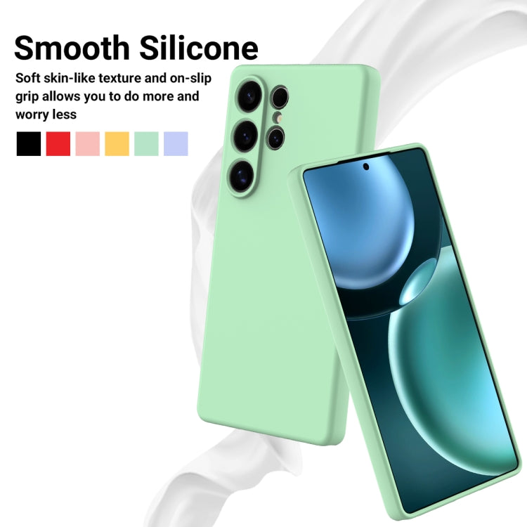 For Samsung Galaxy S25 Ultra Color Liquid Silicone Phone Case(Green) - Galaxy S25 Ultra 5G Cases by buy2fix | Online Shopping UK | buy2fix