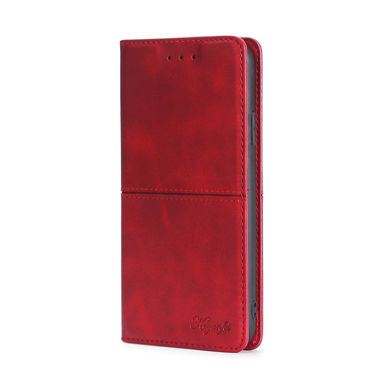 For OnePlus 11 Cow Texture Magnetic Horizontal Flip Leather Phone Case(Red) - OnePlus Cases by buy2fix | Online Shopping UK | buy2fix