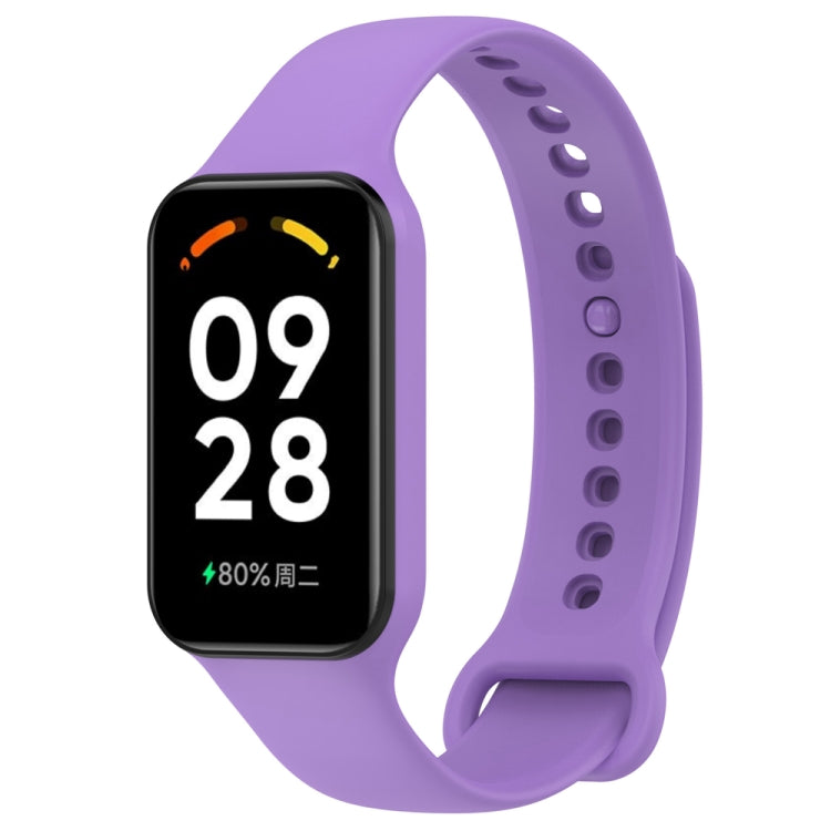 For Redmi Band 2 Solid Color Silicone Integrated Watch Band(Purple) - Watch Bands by buy2fix | Online Shopping UK | buy2fix