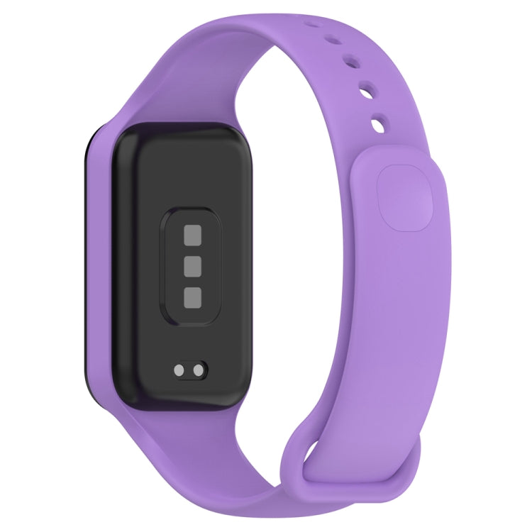 For Redmi Band 2 Solid Color Silicone Integrated Watch Band(Purple) - Watch Bands by buy2fix | Online Shopping UK | buy2fix