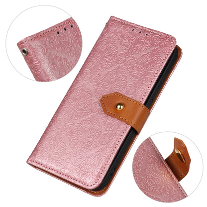 For OnePlus 11 5G European Floral Embossed Flip Leather Phone Case(Pink) - OnePlus Cases by buy2fix | Online Shopping UK | buy2fix