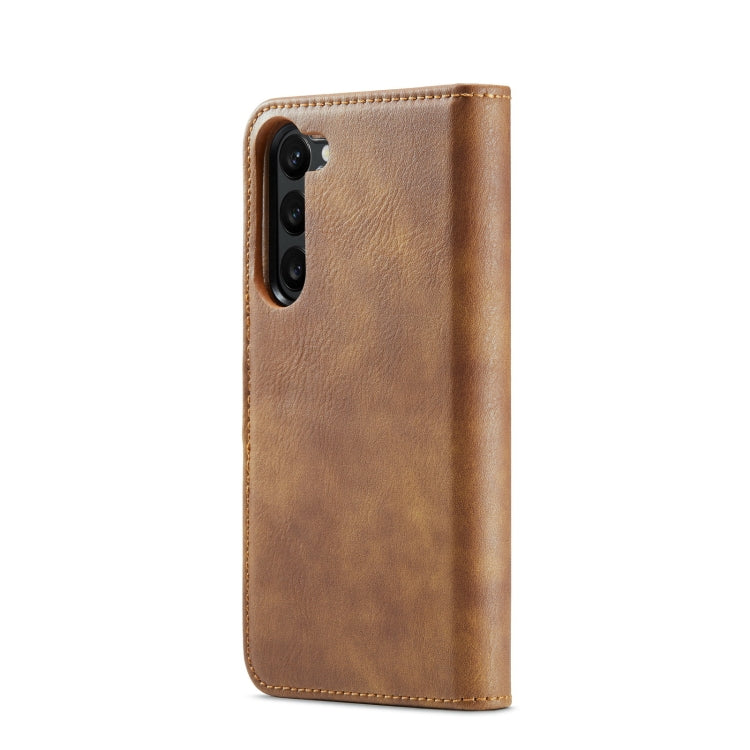 For Samsung Galaxy S23+ 5G DG.MING Crazy Horse Texture Detachable Magnetic Leather Case(Brown) - Galaxy S23+ 5G Cases by DG.MING | Online Shopping UK | buy2fix