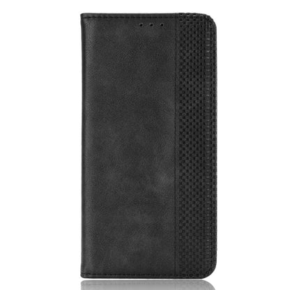 For OnePlus 11 5G Magnetic Buckle Retro Texture Leather Phone Case(Black) - OnePlus Cases by buy2fix | Online Shopping UK | buy2fix