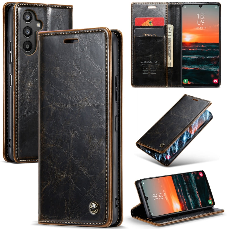 For Samsung Galaxy A34 5G CaseMe 003 Crazy Horse Texture Leather Phone Case(Coffee) - Galaxy Phone Cases by CaseMe | Online Shopping UK | buy2fix