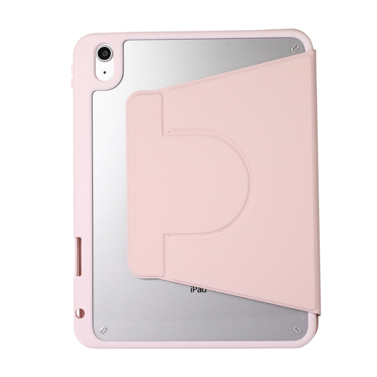 2 in 1 Acrylic Split Rotating Leather Tablet Case For iPad Air 13 2024 / iPad Pro 12.9 2022 / 2020 / 2021 / 2018(Pink) - iPad Pro 12.9 (2022/2021) Cases by buy2fix | Online Shopping UK | buy2fix