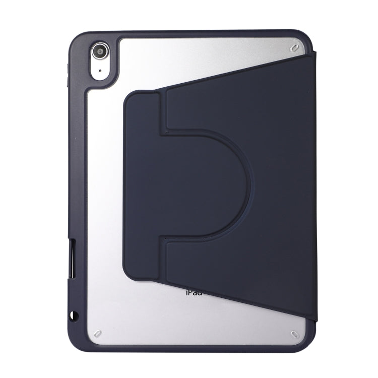 2 in 1 Acrylic Split Rotating Leather Tablet Case For iPad Air 11 2024 / 2022 / 2020 10.9(Dark Blue) - iPad Air (2022) / (2020) 10.9 Cases by buy2fix | Online Shopping UK | buy2fix