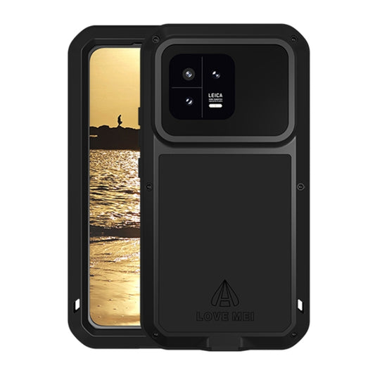 For Xiaomi 13 LOVE MEI Metal Shockproof Life Waterproof Dustproof Phone Case(Black) - Xiaomi Cases by LOVE MEI | Online Shopping UK | buy2fix