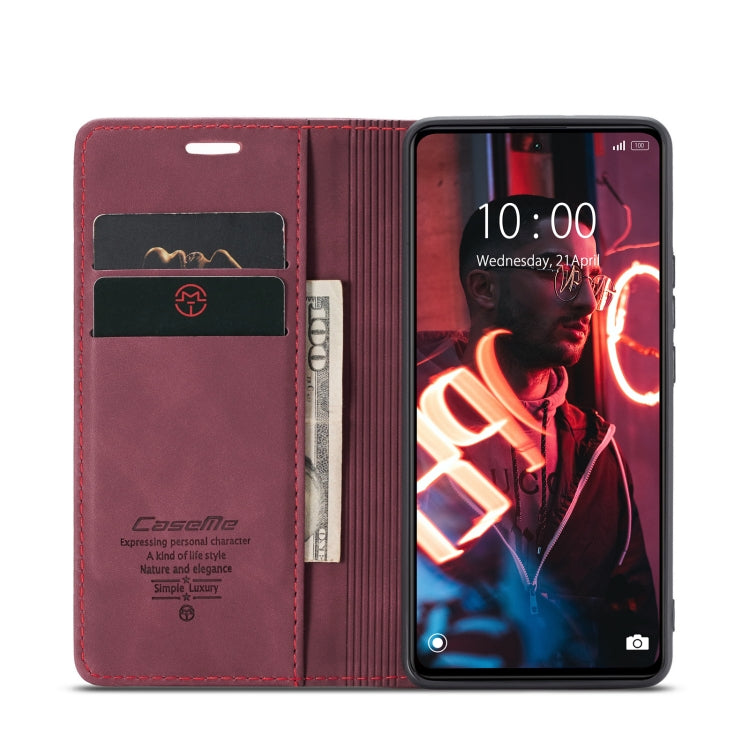 For Xiaomi Redmi Note 12 Pro 5G / Poco X5 Pro CaseMe 013 Multifunctional Horizontal Flip Leather Phone Case(Wine Red) - Xiaomi Cases by CaseMe | Online Shopping UK | buy2fix