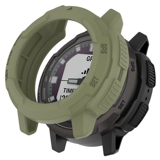 For Garmin Instinct Crossover Armor Hollow Watch Protective Case(Jungle Green) - Watch Cases by buy2fix | Online Shopping UK | buy2fix