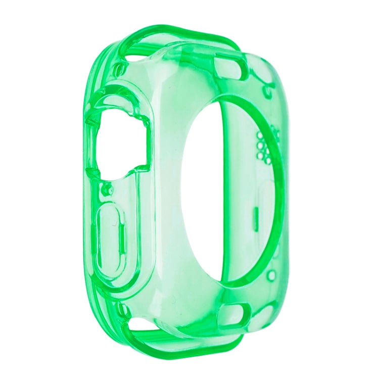 For Apple Watch Ultra 49mm Glacier Jelly Clear TPU Case Watch Band(Emerald Green) - Watch Bands by buy2fix | Online Shopping UK | buy2fix