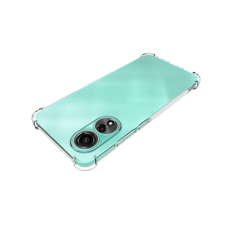 For OPPO A78 4G Shockproof Non-slip Thickening TPU Phone Case(Transparent) - OPPO Cases by buy2fix | Online Shopping UK | buy2fix