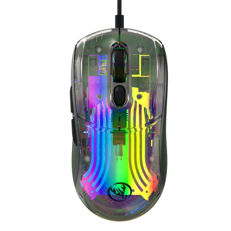 X400 7 Keys Transparent RGB Wired Gaming Mouse (Black) - Wired Mice by buy2fix | Online Shopping UK | buy2fix