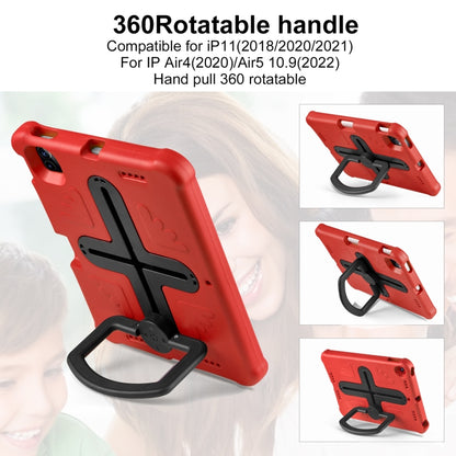 Shield 360 Rotation Handle EVA Shockproof PC Tablet Case For iPad Air 11 2024/Pro 11 2018/2020/2021/Air 4/Air 5 10.9(Red Black) - iPad Pro 11 (2022/2021) Cases by buy2fix | Online Shopping UK | buy2fix