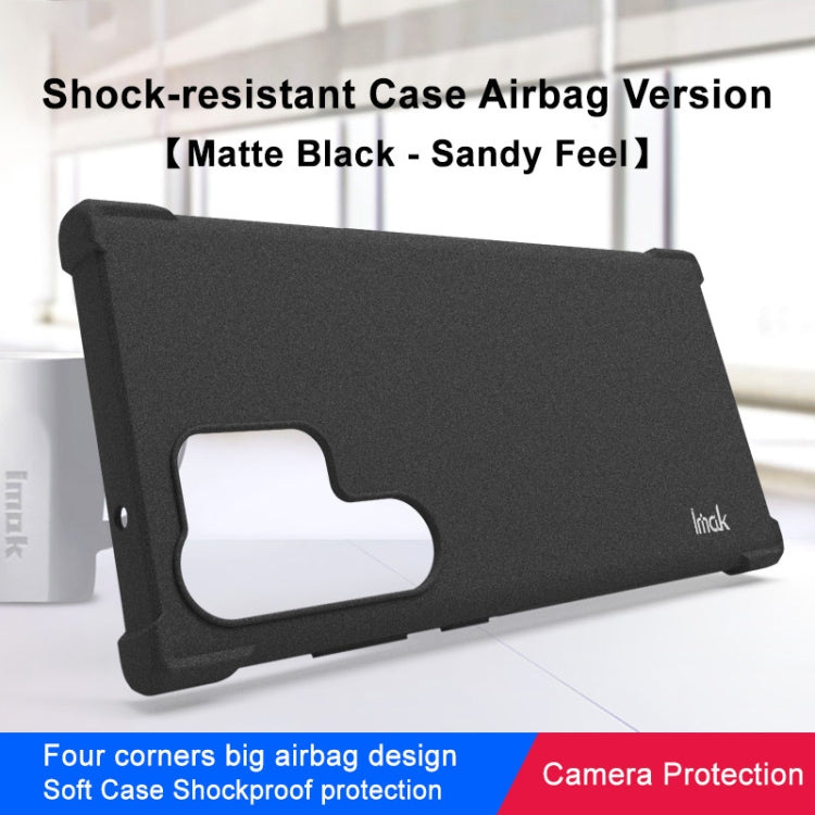 For Samsung Galaxy S23 Ultra 5G imak Shockproof Airbag TPU Phone Case(Matte Black) - Galaxy S23 Ultra 5G Cases by imak | Online Shopping UK | buy2fix