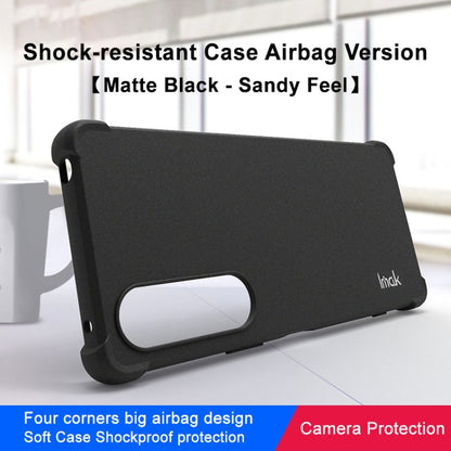 For Sony Xperia 1 V imak Shockproof Airbag TPU Phone Case(Matte Black) - Sony Cases by imak | Online Shopping UK | buy2fix