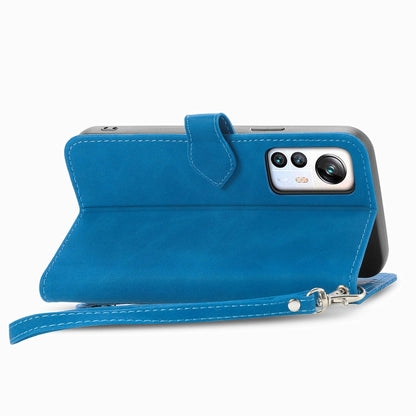 For Blackview A85 Embossed Flower Zipper Leather Phone Case(Blue) - More Brand by buy2fix | Online Shopping UK | buy2fix