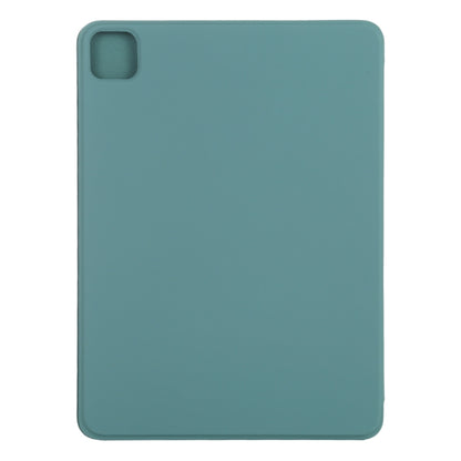 For iPad Air 13 2024 / Pro 12.9 2020 Non-buckle Double-sided Magnetic Flip Leather Tablet Case With Holder & Sleep / Wake-up Function(Green) - iPad Pro 12.9 (2020) Cases by buy2fix | Online Shopping UK | buy2fix