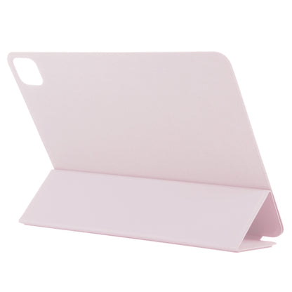 For iPad Air 13 2024 / Pro 12.9 2020 Non-buckle Double-sided Magnetic Flip Leather Tablet Case With Holder & Sleep / Wake-up Function(Pink) - iPad Pro 12.9 (2020) Cases by buy2fix | Online Shopping UK | buy2fix