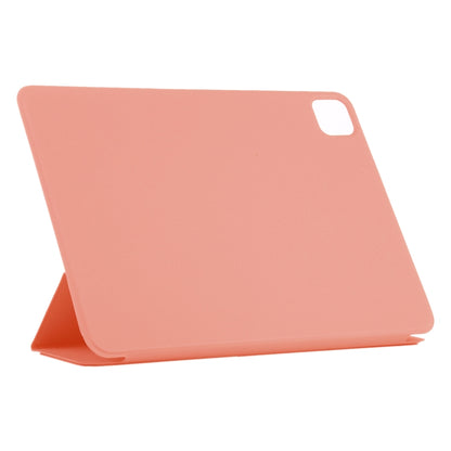 For iPad Air 13 2024 / Pro 12.9 2020 Non-buckle Double-sided Magnetic Flip Leather Tablet Case With Holder & Sleep / Wake-up Function(Orange) - iPad Pro 12.9 (2020) Cases by buy2fix | Online Shopping UK | buy2fix