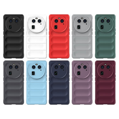 For OPPO Find X6 5G Magic Shield TPU + Flannel Phone Case(Red) - OPPO Cases by buy2fix | Online Shopping UK | buy2fix