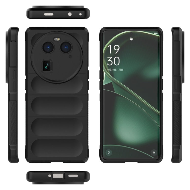 For OPPO Find X6 5G Magic Shield TPU + Flannel Phone Case(Dark Blue) - OPPO Cases by buy2fix | Online Shopping UK | buy2fix