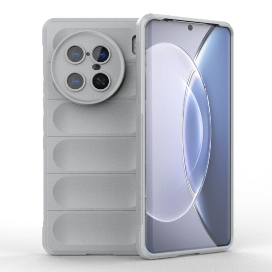 For vivo X90 Pro 5G Magic Shield TPU + Flannel Phone Case(Grey) - vivo Cases by buy2fix | Online Shopping UK | buy2fix