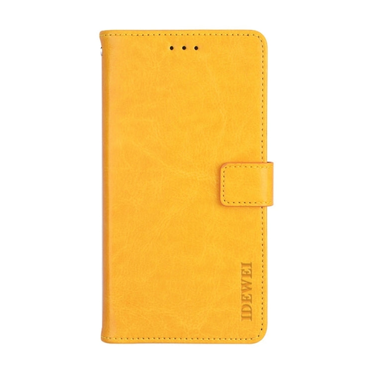 For Blackview A85 idewei Crazy Horse Texture Leather Phone Case with Holder(Yellow) - More Brand by idewei | Online Shopping UK | buy2fix