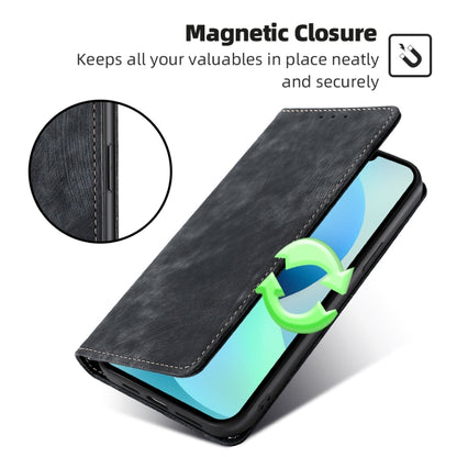 For Blackview A85 RFID Anti-theft Brush Magnetic Leather Phone Case(Black) - More Brand by buy2fix | Online Shopping UK | buy2fix