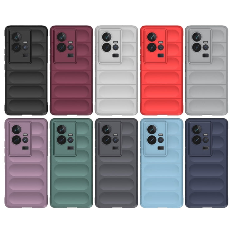 For vivo iQOO 11 5G Magic Shield TPU + Flannel Phone Case(Dark Blue) - vivo Cases by buy2fix | Online Shopping UK | buy2fix