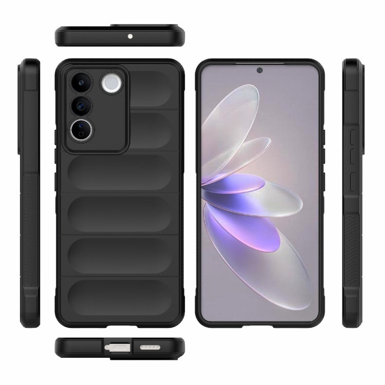 For vivo S16e 5G Magic Shield TPU + Flannel Phone Case(Grey) - vivo Cases by buy2fix | Online Shopping UK | buy2fix