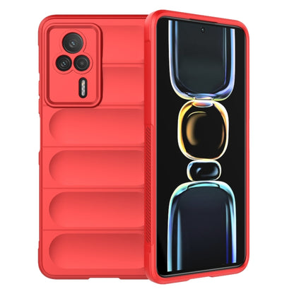 For Xiaomi Redmi K60E 5G Magic Shield TPU + Flannel Phone Case(Red) - Xiaomi Cases by buy2fix | Online Shopping UK | buy2fix