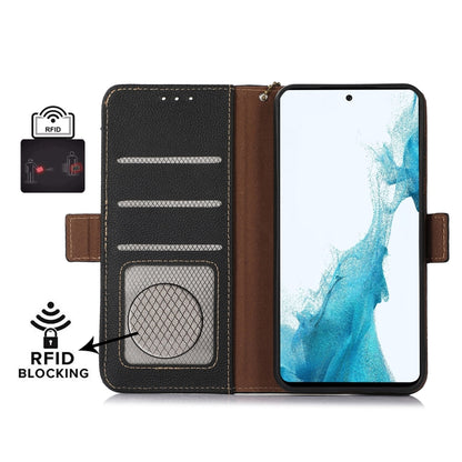 For Xiaomi Redmi K70 Pro Side-Magnetic TJ Genuine Leather RFID Phone Case(Black) - K70 Pro Cases by buy2fix | Online Shopping UK | buy2fix