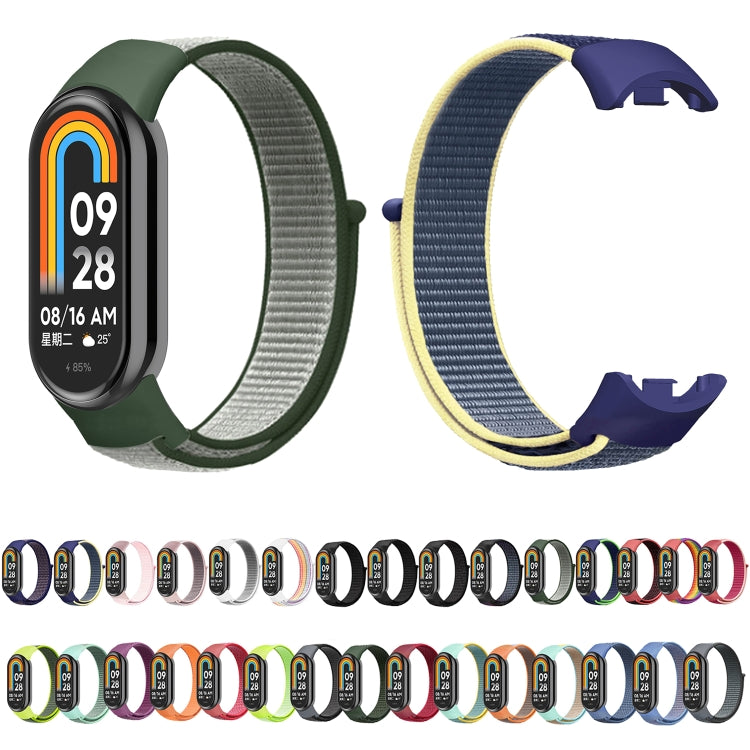 For Xiaomi Mi Band 8 Loop Nylon Watch Band(Dark Black) - Watch Bands by buy2fix | Online Shopping UK | buy2fix