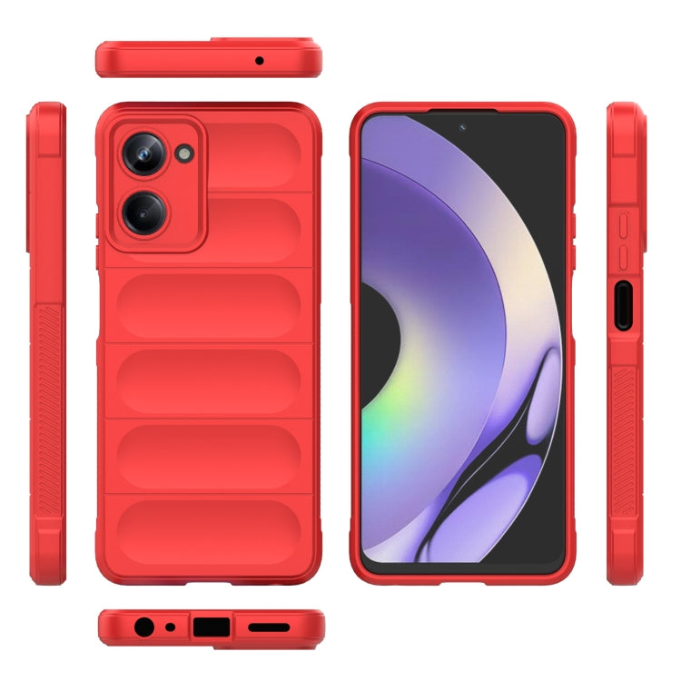 For Realme 10 Pro 5G Magic Shield TPU + Flannel Phone Case(Red) - Realme Cases by buy2fix | Online Shopping UK | buy2fix