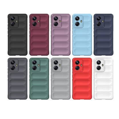 For Realme 10 Pro+ 5G Magic Shield TPU + Flannel Phone Case(Dark Grey) - Realme Cases by buy2fix | Online Shopping UK | buy2fix