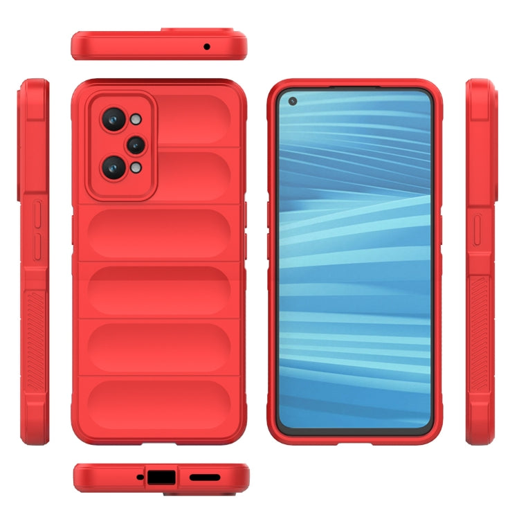 For Realme GT2 Magic Shield TPU + Flannel Phone Case(Red) - Realme Cases by buy2fix | Online Shopping UK | buy2fix