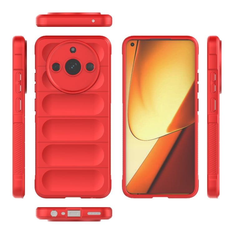 For Realme 11 5G Magic Shield TPU + Flannel Phone Case(Dark Green) - Realme Cases by buy2fix | Online Shopping UK | buy2fix